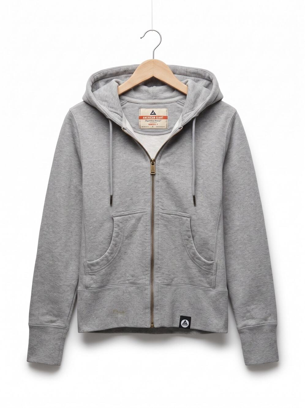 American Giant Women’s Classic Full-Zip Hoodie Gray Size Small